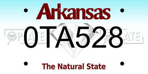 0TA528 Arkansas License Plate