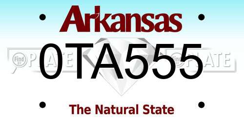 0TA555 Arkansas License Plate