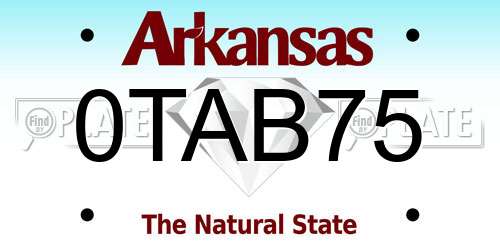 0TAB75 Arkansas License Plate