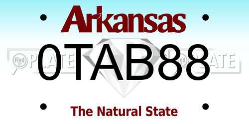 0TAB88 Arkansas License Plate