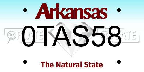 0TAS58 Arkansas License Plate