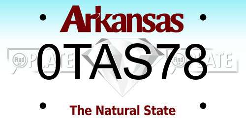 0TAS78 Arkansas License Plate
