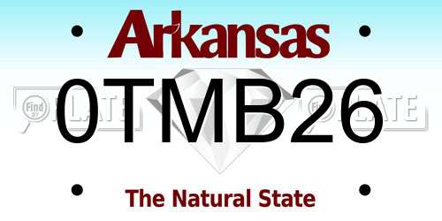 0TMB26 Arkansas License Plate