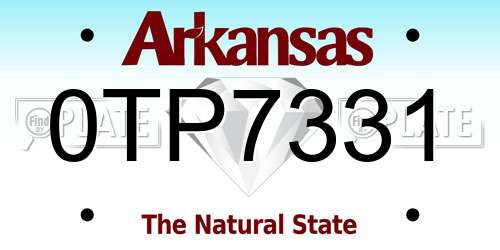 0TP7331 Arkansas License Plate