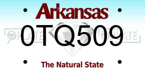 0TQ509 Arkansas License Plate
