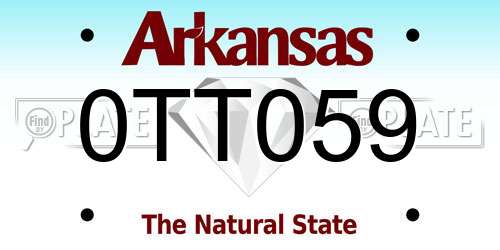0TT059 Arkansas License Plate