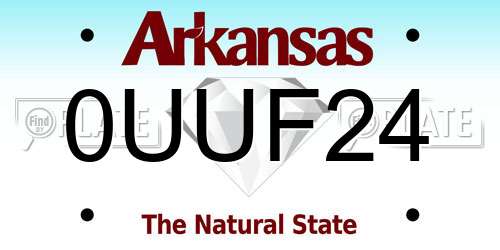 0UUF24 Arkansas License Plate