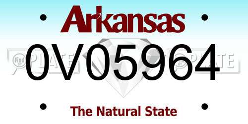 0V05964 Arkansas License Plate