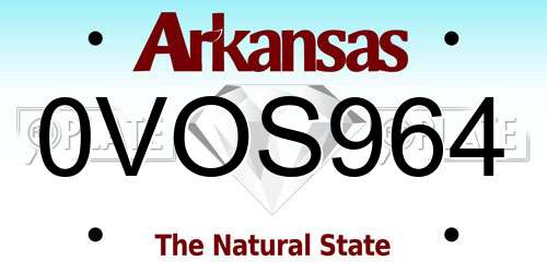 0VOS964 Arkansas License Plate