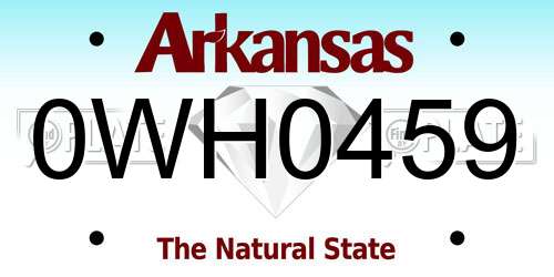 0WH0459 Arkansas License Plate
