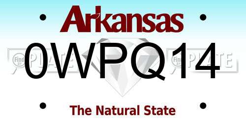 0WPQ14 Arkansas License Plate