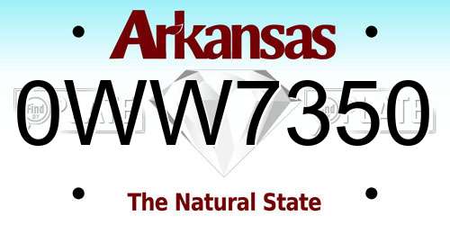 0WW7350 Arkansas License Plate