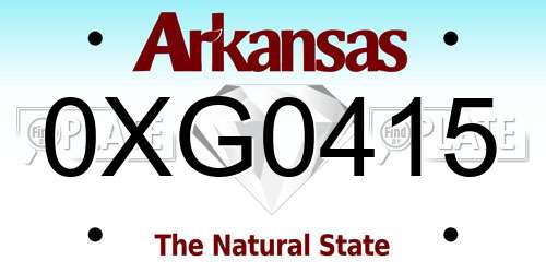 0XG0415 Arkansas License Plate