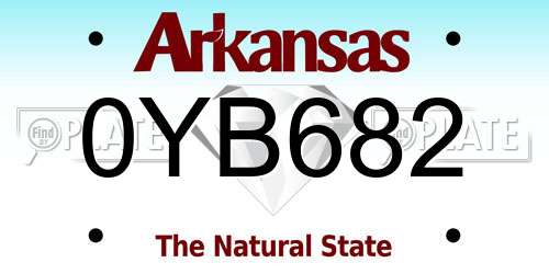 0YB682 Arkansas License Plate