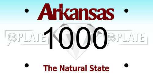 1000 Arkansas License Plate