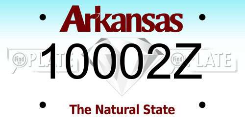 10002Z Arkansas License Plate