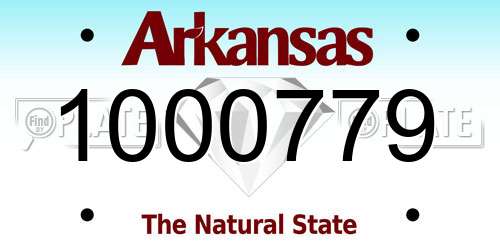 1000779 Arkansas License Plate