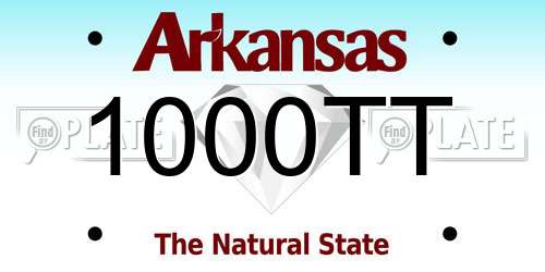 1000TT Arkansas License Plate