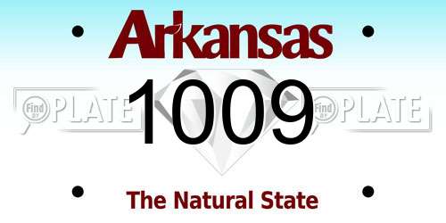 1009 Arkansas License Plate