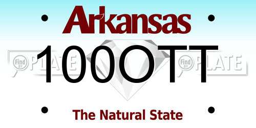 100OTT Arkansas License Plate