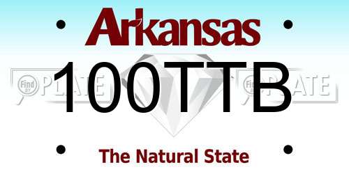 100TTB Arkansas License Plate