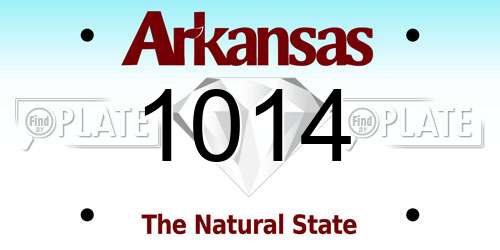 1014 Arkansas License Plate
