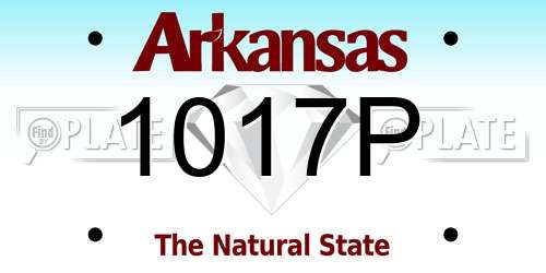 1017P Arkansas License Plate