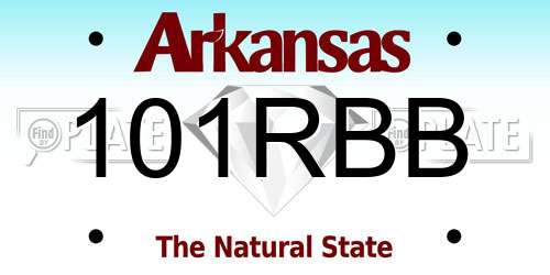 101RBB Arkansas License Plate