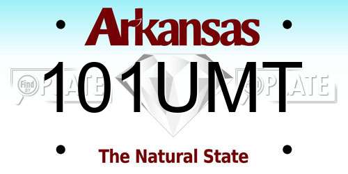 101UMT Arkansas License Plate