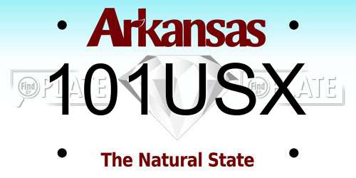 101USX Arkansas License Plate