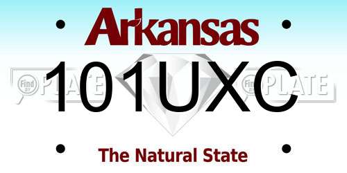 101UXC Arkansas License Plate
