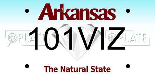 101VIZ Arkansas License Plate