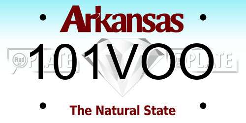 101VOO Arkansas License Plate