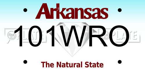 101WRO Arkansas License Plate