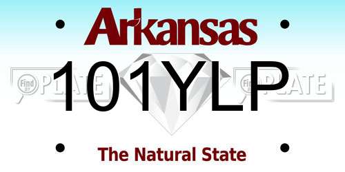 101YLP Arkansas License Plate