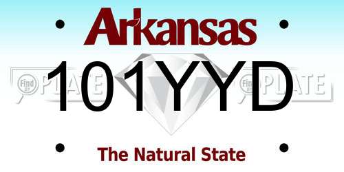 101YYD Arkansas License Plate
