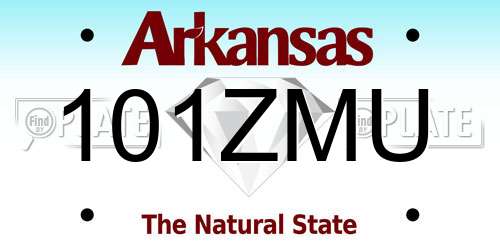 101ZMU Arkansas License Plate