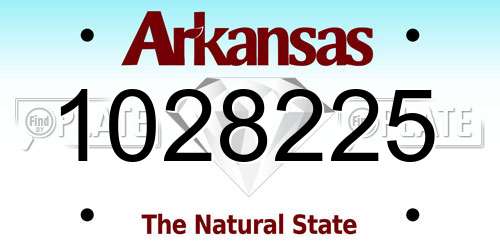 1028225 Arkansas License Plate