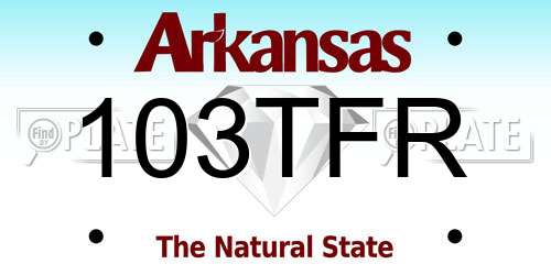 103TFR Arkansas License Plate