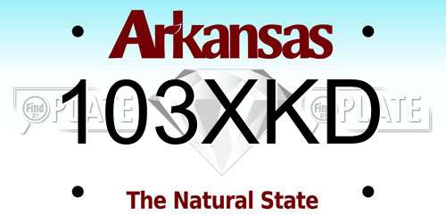 103XKD Arkansas License Plate
