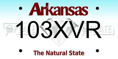 103XVR Arkansas License Plate