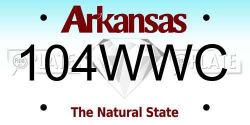 104WWC Arkansas License Plate