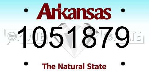 1051879 Arkansas License Plate