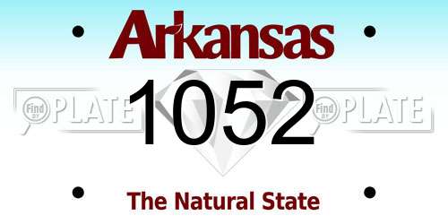 1052 Arkansas License Plate