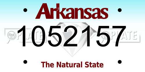 1052157 Arkansas License Plate