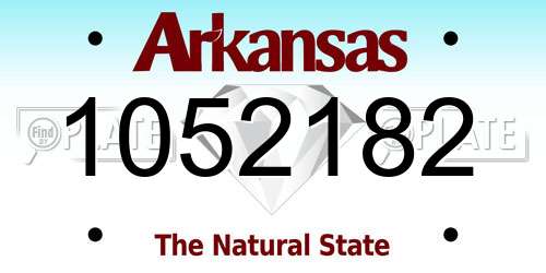 1052182 Arkansas License Plate