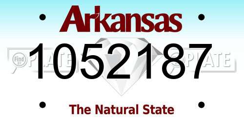 1052187 Arkansas License Plate