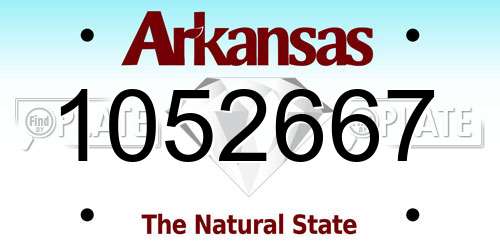 1052667 Arkansas License Plate