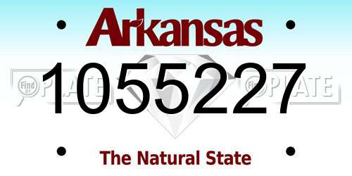 1055227 Arkansas License Plate