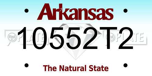 10552T2 Arkansas License Plate